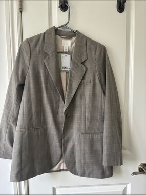 H&M oversized Plaiid blazer